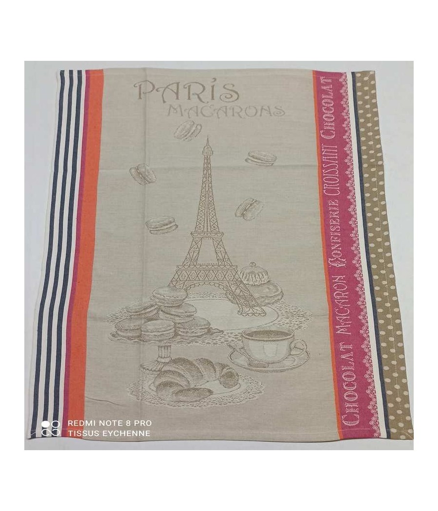 Torchon cuisine - PARIS macaron - 50x70cm