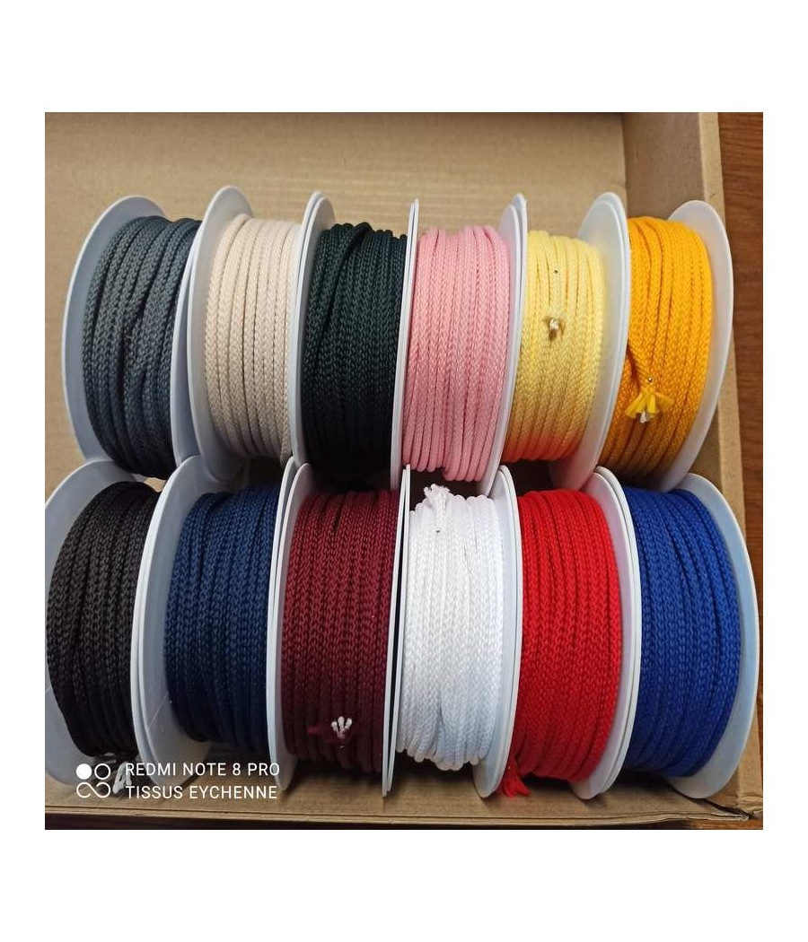 Cordon rond 4mm - 15 couleurs