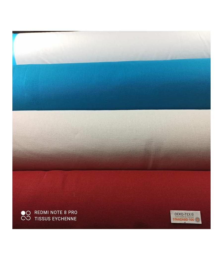Tissu au mètre raffiné uni - 8 couleurs disponibles