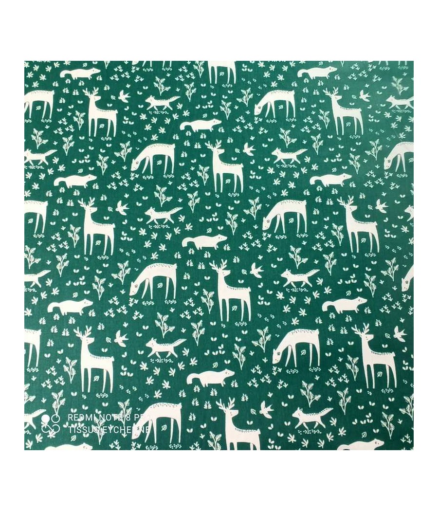 Tissu coton forêt biche (nous consulter)