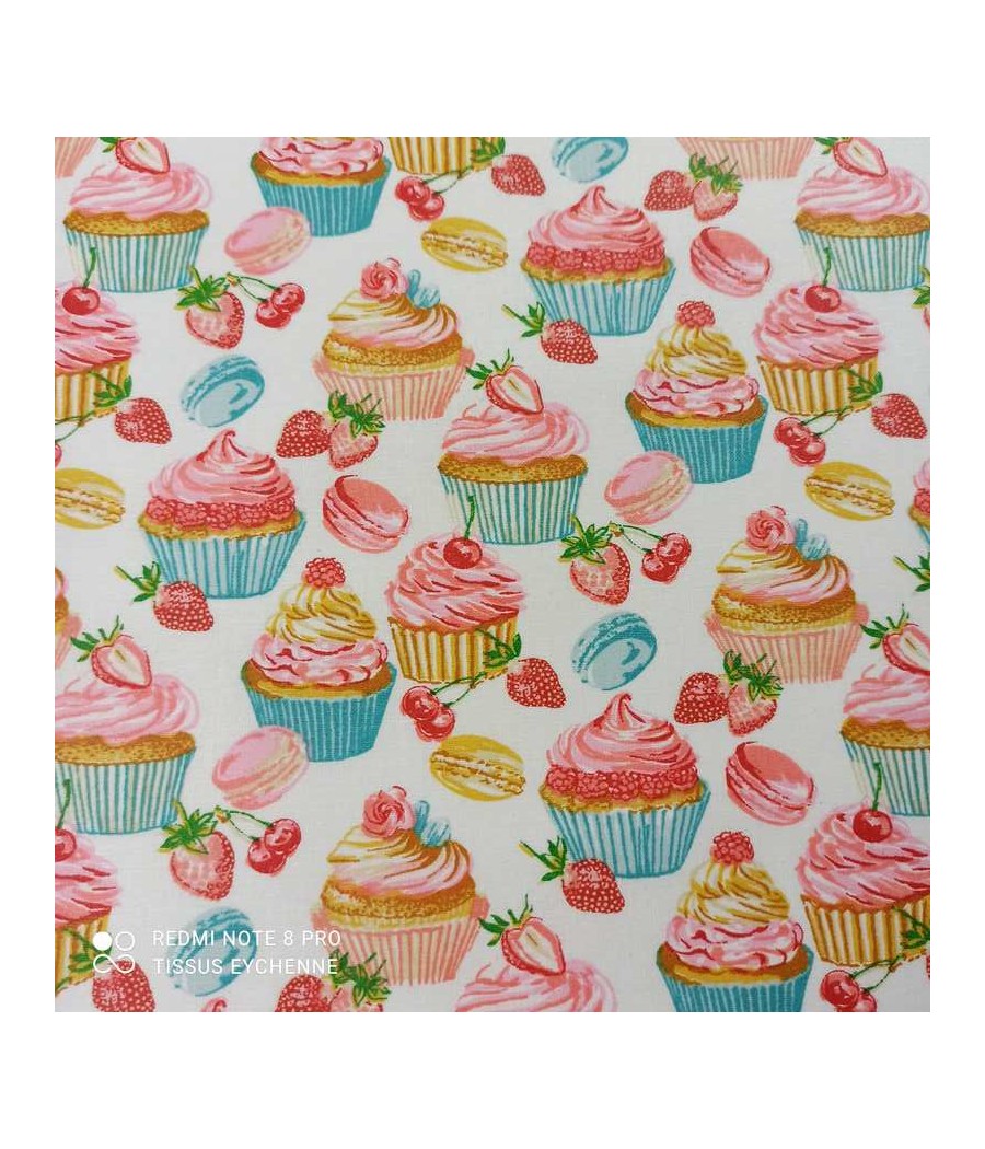 Tissu ENDUIT Cupcake (nous...