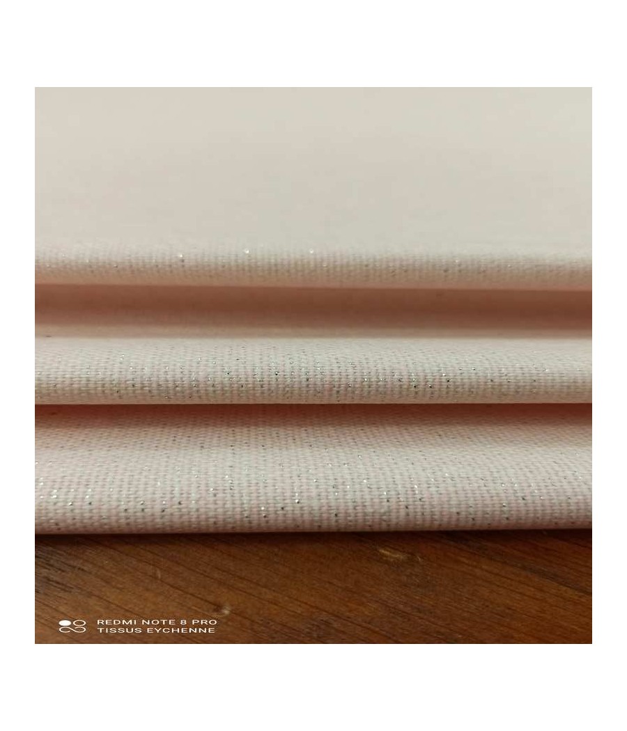 Tissu coton Cubex - rose argenté (nous consulter)