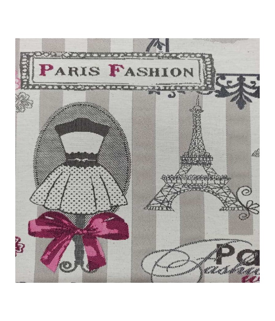 Tissu Jacquard ameublement - Paris Fashion Week - 37cmx140cm