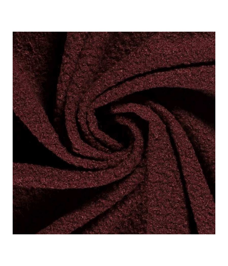 Tissu Hiver Bouclette Bordeaux (nous consulter)