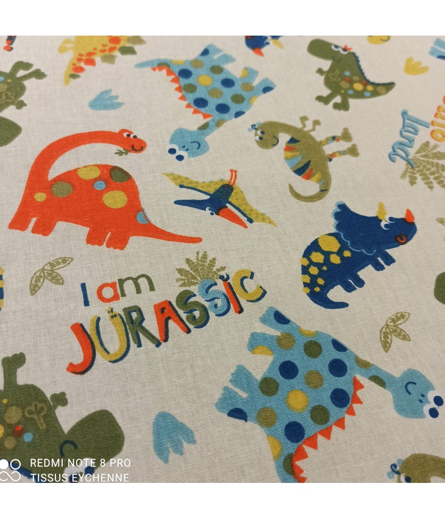 Tissu coton - Jurassic dino...