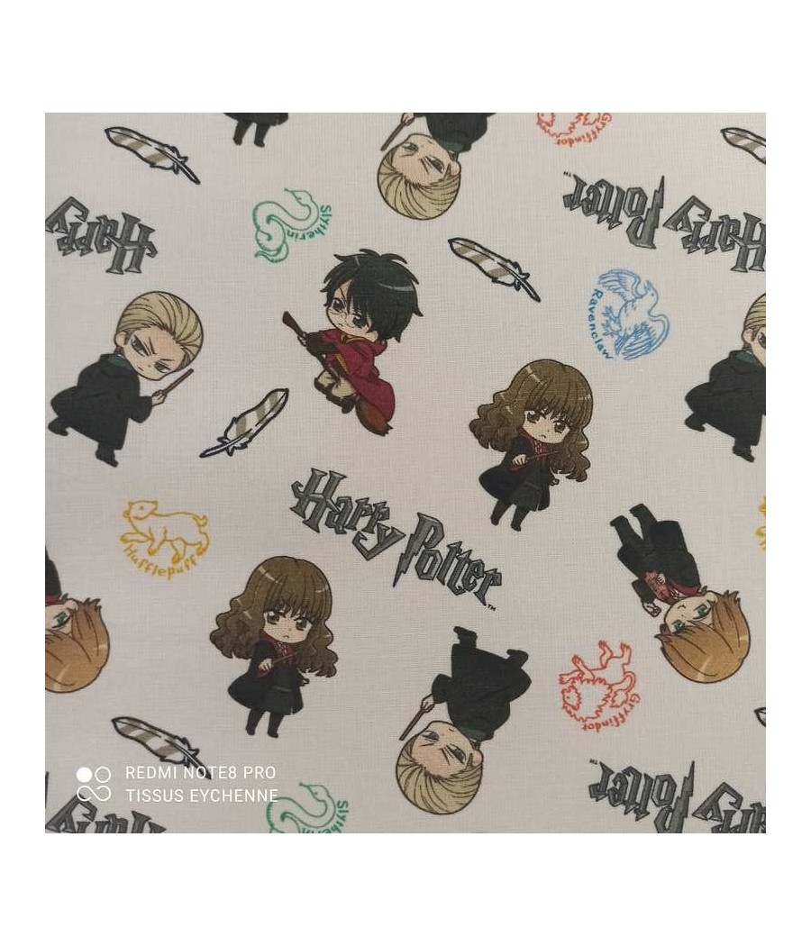 Tissu Disney popeline de coton Bio + Oeko-tex Harry Potter