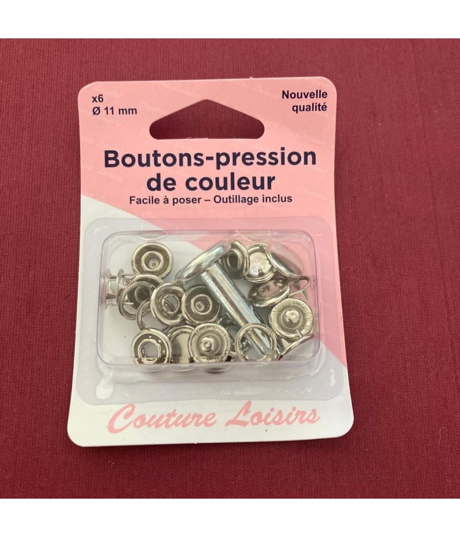 boutons-pression de couleur nacré - diametre de 11mm pas cher accessoire  mercerie